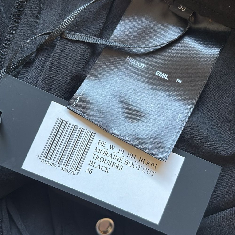 Heliot Emil Moraine Slim Fit Bootcut Trouser Pant Snap Cuff Zipper Details DK 36 - Picture 12 of 14